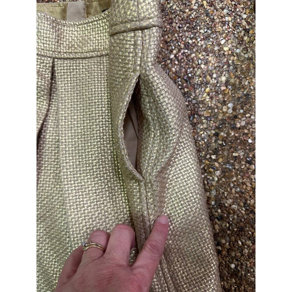 Banana Republic Metallic Gold Tweed Skirt NEW with Tags - Picture 2 of 5